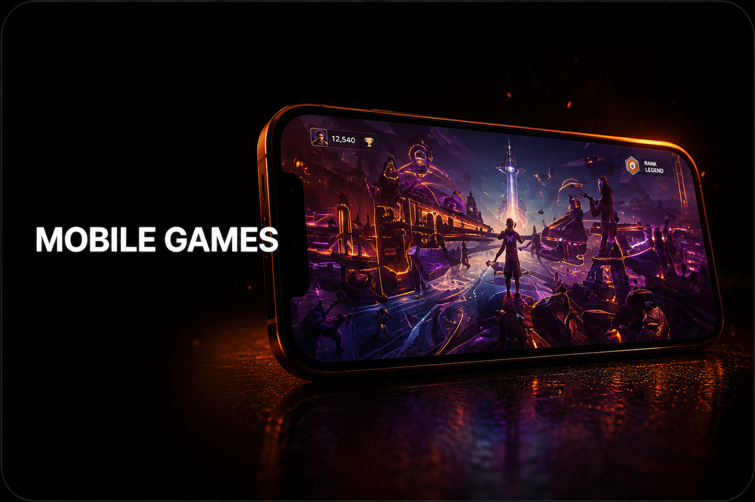 Competitive game displayed on a smartphone